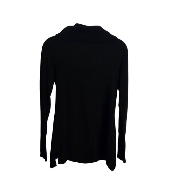 Smartwool Minturn Cowl Neck Sweater Black Merino Wool Size M - Picture 2 of 6